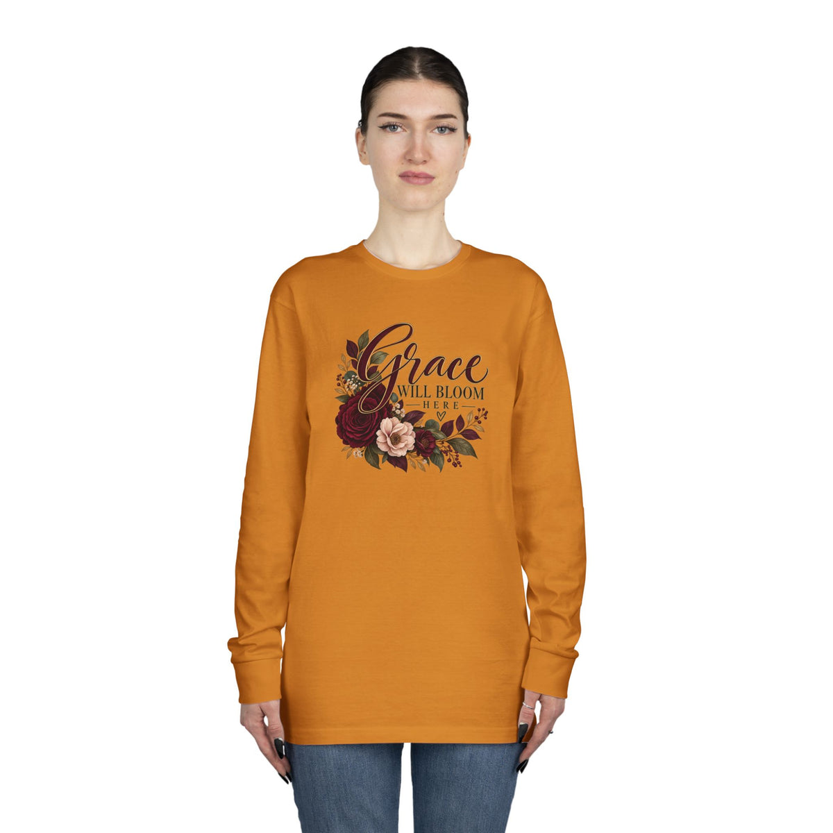 Grace Will Bloom Here Christian Floral Crewneck