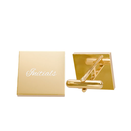 Gold Square Cufflinks — Minimal Polished Dress Shirt Accessories