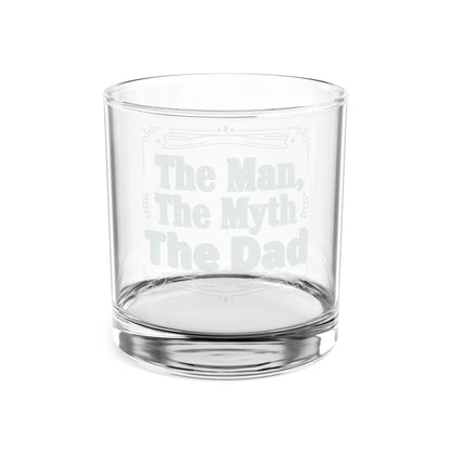 Engraved Whiskey Glass 10.5oz — "The Man, The Myth, The Dad" Father’s Day Gift