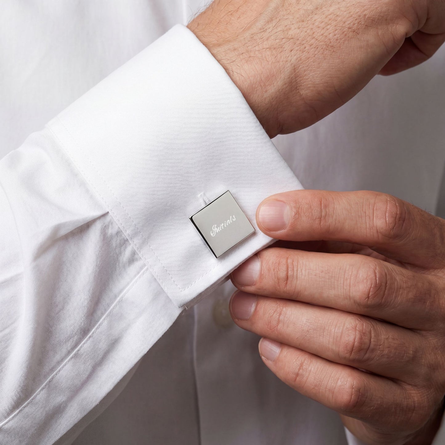 Gold Square Cufflinks — Minimal Polished Dress Shirt Accessories